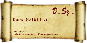 Dora Szibilla névjegykártya